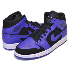 NIKE AIR JORDAN 1 MID black/dark concord-white 554724-051画像