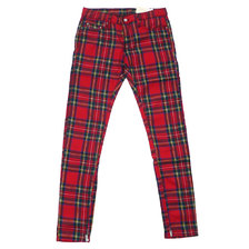mnml M85 TARTAN CHECK DENIM PANTS RED GREEN画像