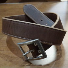 SAMURAI JEANS A101HS-18 極厚USオイルドレザーステッチベルト画像