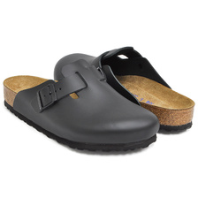 BIRKENSTOCK Boston SOFT FOOTBED BLACK / SMOOTH LEATHER REGULAR 0060411画像