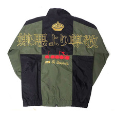 DIADORA RESPECT OVER HATE TRACKSUIT "RESPECT OVER HATE" "24 Kilates x Mighty Crown x mita sneakers" OLV/BLK 174718画像