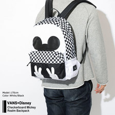VANS × Disney Checkerboard Mickey Realm Backpack VN0A3UHHYB2画像