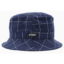 STUSSY Window Pane Bucket Hat 132886画像