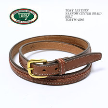 Tory Leather NARROW CENTER BRAID BELT画像