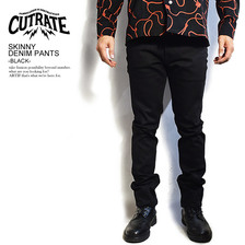 CUTRATE SKINNY DENIM PANTS -BLACK-画像
