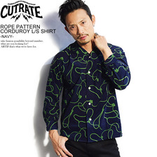 CUTRATE ROPE PATTERN CORDUROY L/S SHIRT -NAVY-画像
