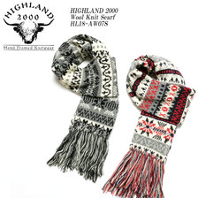 HIGHLAND2000 Wool Cable Knit Scarf HL18-AW07S画像