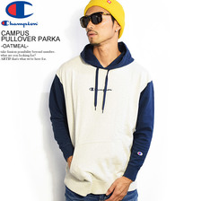Champion CAMPUS PULLOVER PARKA -OATMEAL- C3-N115画像