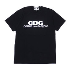 CDG COMME des GARCONS Hologram Logo Tee BLACK画像
