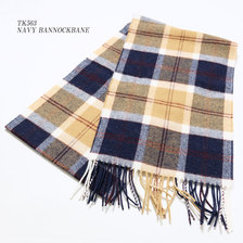 Glen Prince 100% LAMBSWOOL TARTAN SCARF "NAVY BANNOCKBANE" SLS17-TK563画像