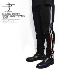 NO ID. SHAGGY JERSEY TRACK SKINNY PANTS -BLACK- 843006-710画像