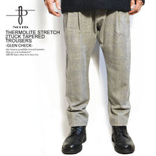 NO ID. THERMOLITE STRETCH 2TUCK TAPERED TROUSERS -GLEN CHECK- 843225-713画像