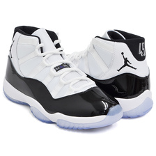 NIKE AIR JORDAN 11 RETRO WHITE / BLACK -CONCORD 378037-100画像