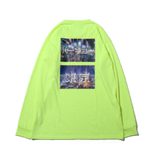 atmos pink TOKYOプリント ロング Tシャツ LIME AT-TR-06画像