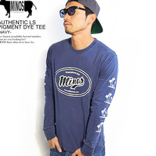 MINOS AUTHENTIC LS PIGMENT DYE TEE -NAVY- MNR8-TE04画像