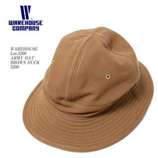 WAREHOUSE Lot.5200 ARMY HAT BROWN DUCK画像