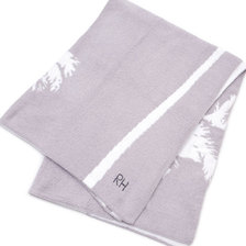 BAREFOOT DREAMS for Ron Herman Palm Tree Blanket OYSTER/WHITE画像