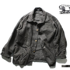 TENDER Co. TYPE 935 Collared Shepherd's Coat RYELAND WOOL FACE COTTON TWILL INDIAN BLACK DYE画像