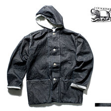 TENDER Co. TYPE 936 Hooded Shepherd's Coat 19oz Cross Weave Denim Rinsed Wash画像