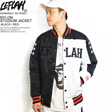 LEFLAH NYLON STUDIUM JACKET -BLACK/RED-画像