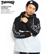 THRASHER HOMETOWN ANORAK -BLK/LT.BLUE- TH5080S画像