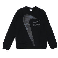 BLACK COMME des GARCONS &times; NIKE CAMO SWOOSH SWT BLACK画像