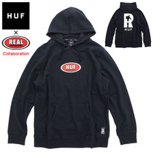 HUF &times; REAL SKATEBOARDS Real Huf Pullover Hoodie PF00160画像
