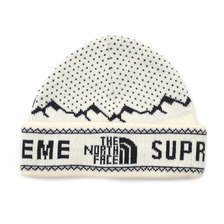 Supreme &times; THE NORTH FACE 18FW Fold Beanie WHITE画像