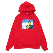 Supreme &times; THE NORTH FACE 18FW Photo Hooded Sweatshirt RED画像