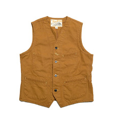 SUGAR CANE 13oz. BROWN DUCK WORK VEST SC14375画像