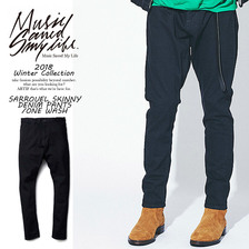 MSML SARROUEL SKINNY DENIM PANTS /ONE WASH M1H5T-PT01画像