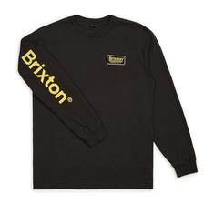 Brixton PALMER SV L/S STANDARD TEE (WASHED BLACK&times;YELLOW) 06864画像