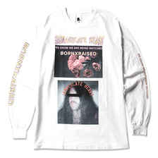BORN X RAISED CLAYTON L/S TEE (WHITE) 39502画像