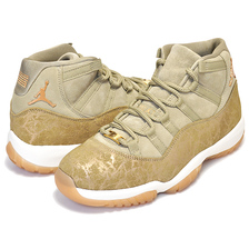 NIKE WMNS AIR JORDAN 11 RETRO neutral olive/mtlc stout-sail AR0715-200画像