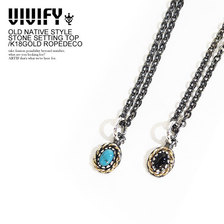 VIVIFY OLD NATIVE STYLE STONE SETTING TOP/K18GOLD ROPEDECO VFN-271画像