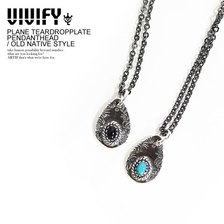 VIVIFY PLANE TEARDROPPLATE PENDANTHEAD/OLD NATIVE STYLE STONE VFN-276画像
