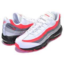 NIKE AIR MAX 95 ESSENTIAL white/bright crimson-black 749766-112画像
