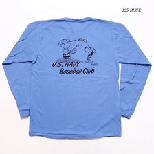 Buzz Rickson's &times; PEANUTS L/S T-SHIRT "U.S.NAVY BASEBALL CLUB" BR68148画像