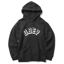 OBEY BASIC PULLOVER HOOD FLEECE "OBEY NEW WORLD" (BLACK)画像