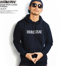 DOUBLE STEAL SIGN PEN LOGO PARKA -BLACK- 986-64085画像