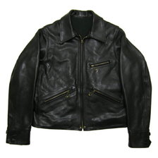 DAPPER'S Horsehide Fastener Front Leather Sport Jacket LOT1274画像