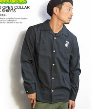 seedleSs. sd open collar LS shirts -GRAY- SD18F-SH02画像