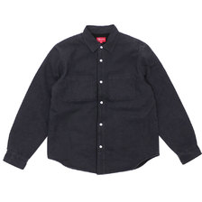 Supreme 18FW Sherpa Lined Denim Shirt BLACK画像