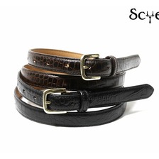 Scye Press Croco Dress Belt 3324-31309画像