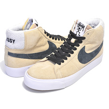 NIKE SB ZOOM BLAZER MID QS STSSY midwest gold/blk LANCE MOUNTAIN &times; STUSSY AH6158-700画像