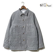 orslow HICKORY DENIM SANFORIZED RAW DENIM 50's COVERALL 03-6140-180画像