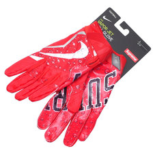Supreme × NIKE 18FW Vapor Jet 4.0 Football Gloves RED画像