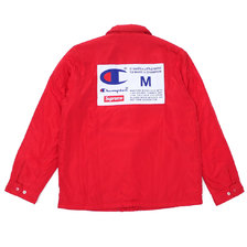 Supreme 18FW Champion Label Coaches Jacket RED画像