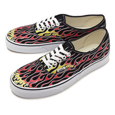 VANS MASH UP AUTHENTIC FLAMES BLACK/TRUE WHITE VN0A38EMVKJ画像