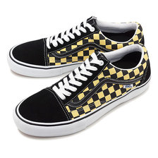 VANS CHECKER OLD SKOOL PRO BLACK/ASPEN GOLD VN0A45JCVG2画像